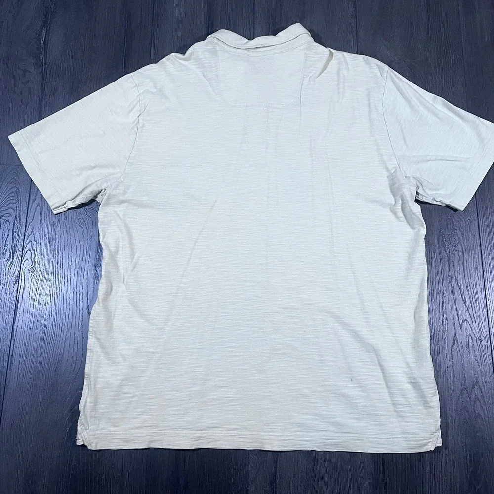 Tommy‎ Bahama Mens Polo Large Butter Yellow Emfielder Blokecore Supima Golf